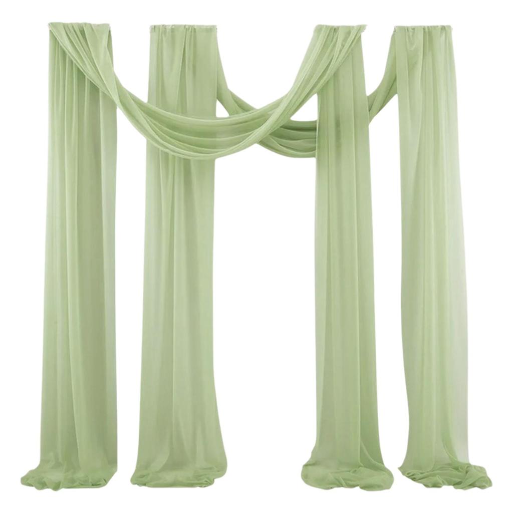 Wedding Arch Chiffon Drape Table Runner Arbor Drapery Decorative Lightweight Cloth Cover