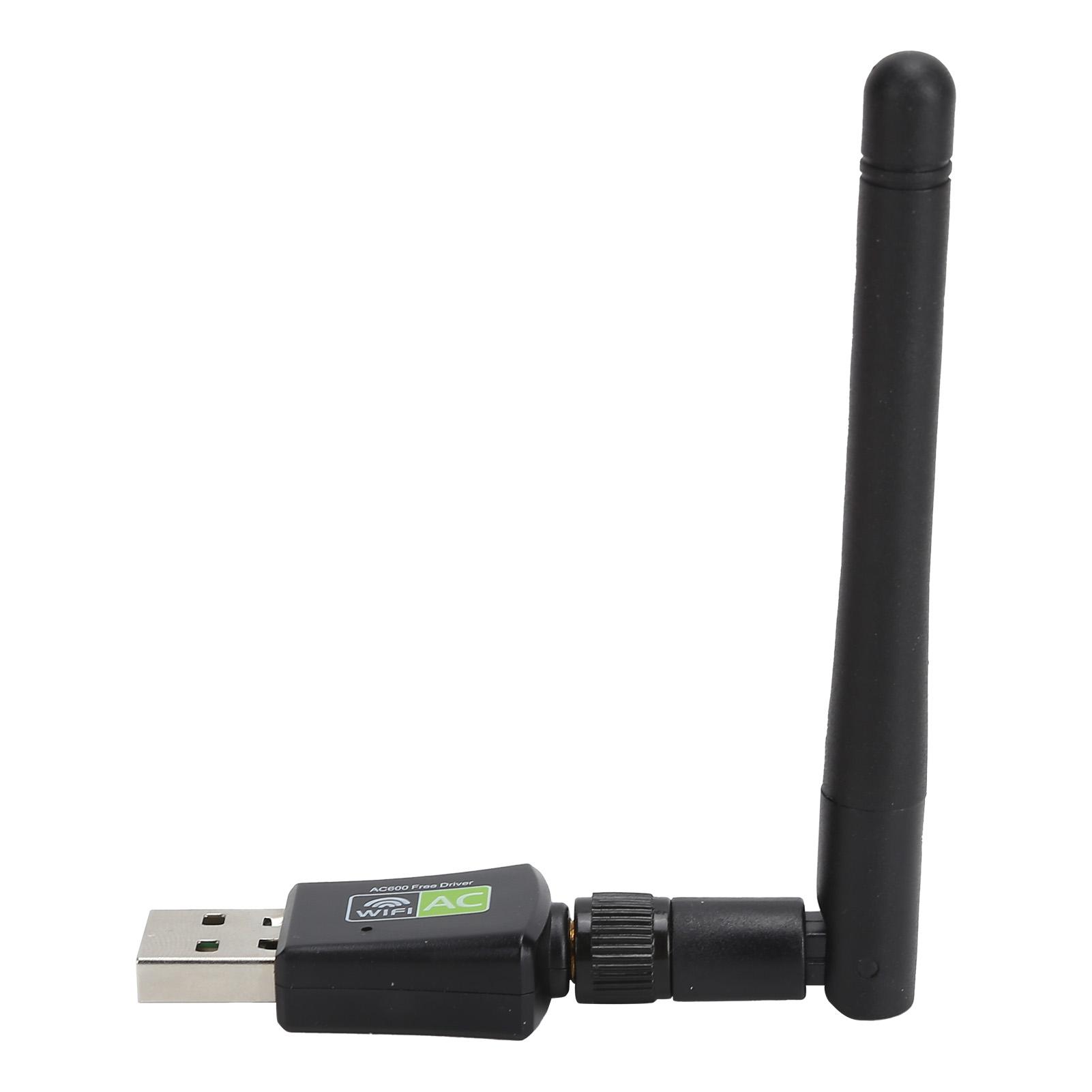 

USB Wifi Adapter Receiver Antenna Ethernet 600Mbps 2.4Ghz5Ghz Wireless Network Card Black