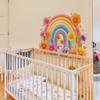 Watercolor Floral Rainbow Stickers for The Entrance, Bedroom, Home Decoration and Beautification Wall