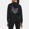 Under Armour Heavyweight Terry Cartoon Letter Logo Print Hoodie Women Tops Black 1379834-001