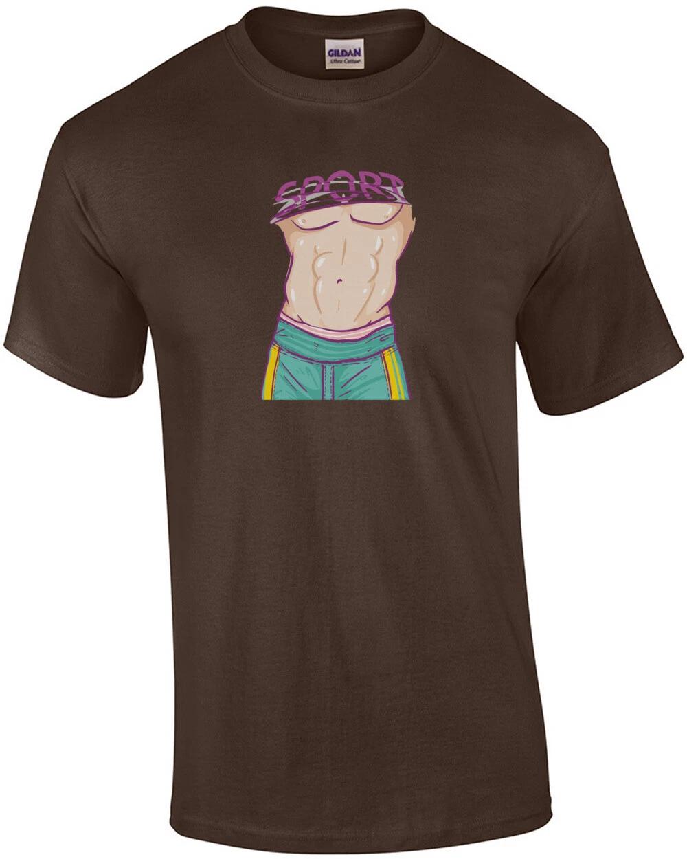 Sport Six Pack Abs Trendy T-Shirt L