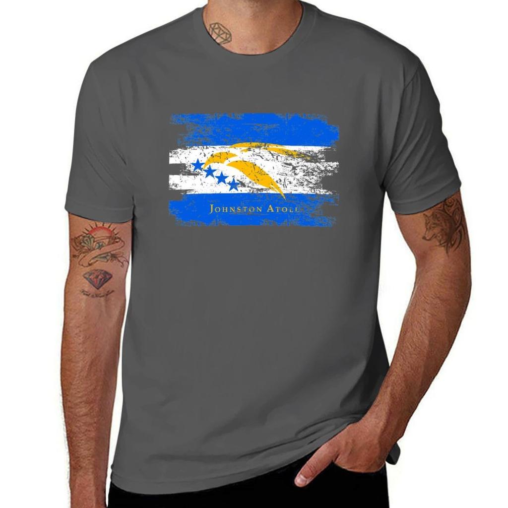 Johnston Atoll Shirt Gift Country Flag Patriotic Travel Oceania Light Tshirt Basic All Season Solid Tshirt