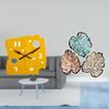 Nordic Minimalist Palm Leaves Cheese Clock Creative Acrylic Wall Art Quiet Hanging Decor for Office