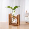 Wood & Glass Hydroponic Bottle - Simple Modern Home Decor