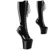 Fashion FHC 20cm Hoof Heelless Knee High Boots,Women Fetish Pole Dance Shoes,Men Cosplay Botas,Front Laces,Pink,Gold,Red,Custom Colors