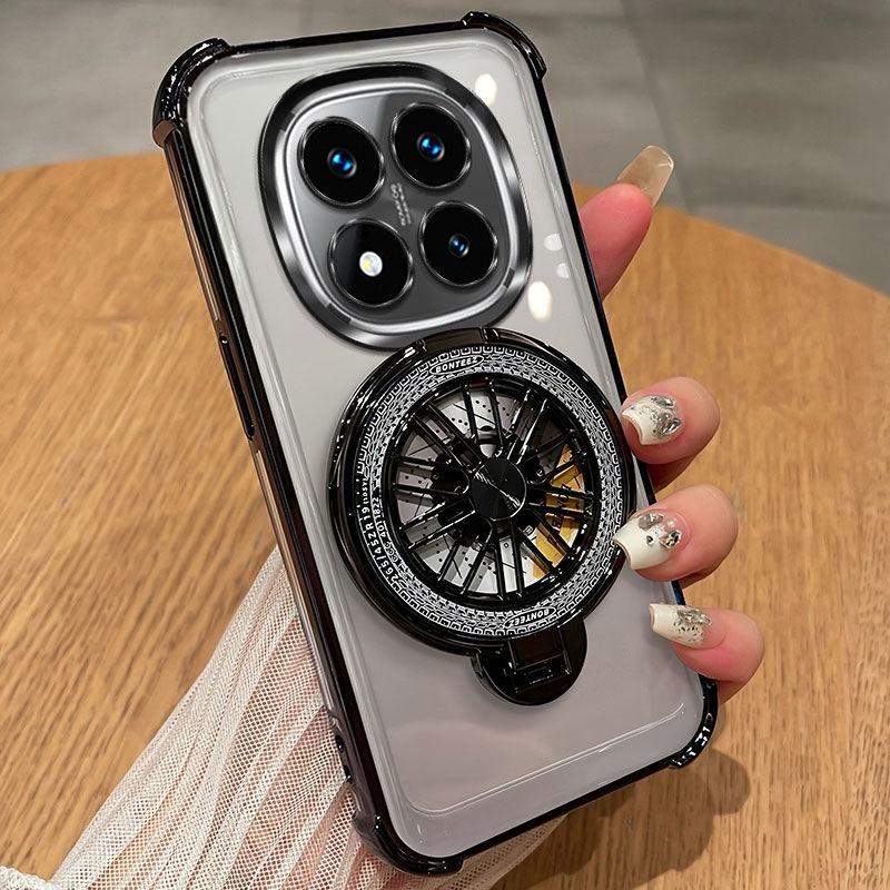 

Вращающийся кронштейн-гироскоп Чехол для телефона для Xiaomi Redmi Note 14 15 Pro Plus 15 15C 14C 14S 4G 5G Ударопрочный Гальванизированный Силиконовый Чехол Redmi 14C