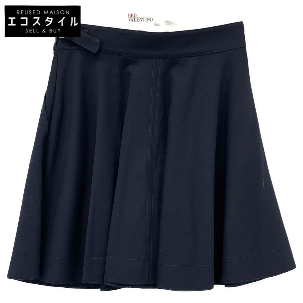 RED VALENTINO XR3RAI0569K Black Knee-Length Skirt skirt 42 blackUsed