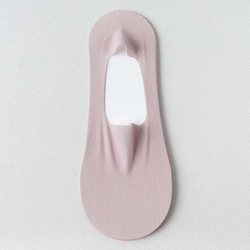 Women's Ultra-Thin Non-Slip Summer Boat Socks: Pure Cotton, Shallow, Heel-Secure, High Heel Compatible