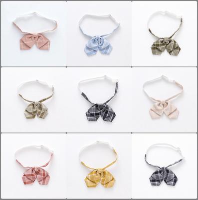 12-Color Plaid Double Layer Bow Tie for Student Uniforms