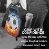 Soccer Ball Insulated Lunch Bag for Women Men Football Reusable Lunch Box for Office Work School Picnic Beach Cooler Tote Bags