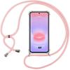 Case for Samsung Galaxy A37 5G, Transparent TPU Anti-Scratch Protection with Pink Cord