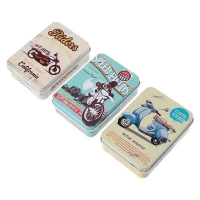 Mini scatola di immagazzinaggio in metallo di latta Porta caramelle Porta gioielli Vaso Moneta Orecchini Cuffie