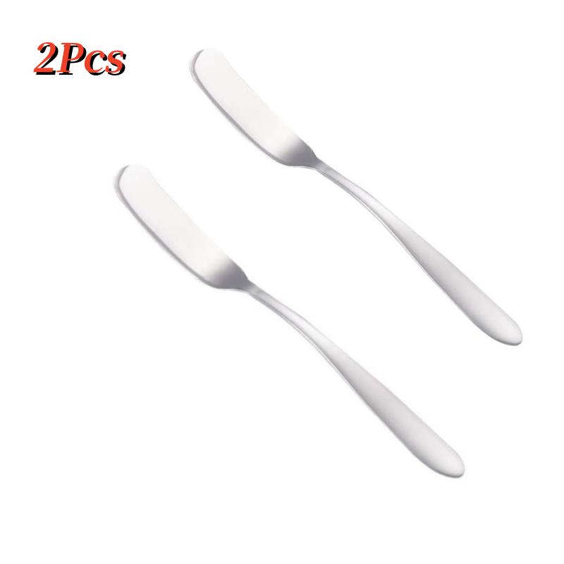 

High-Quality 2Pcs Stainless Steel Butter Cutter Knife Cheese Spreader Kitchen Butter Shovel Multifunctional Butter Shovel