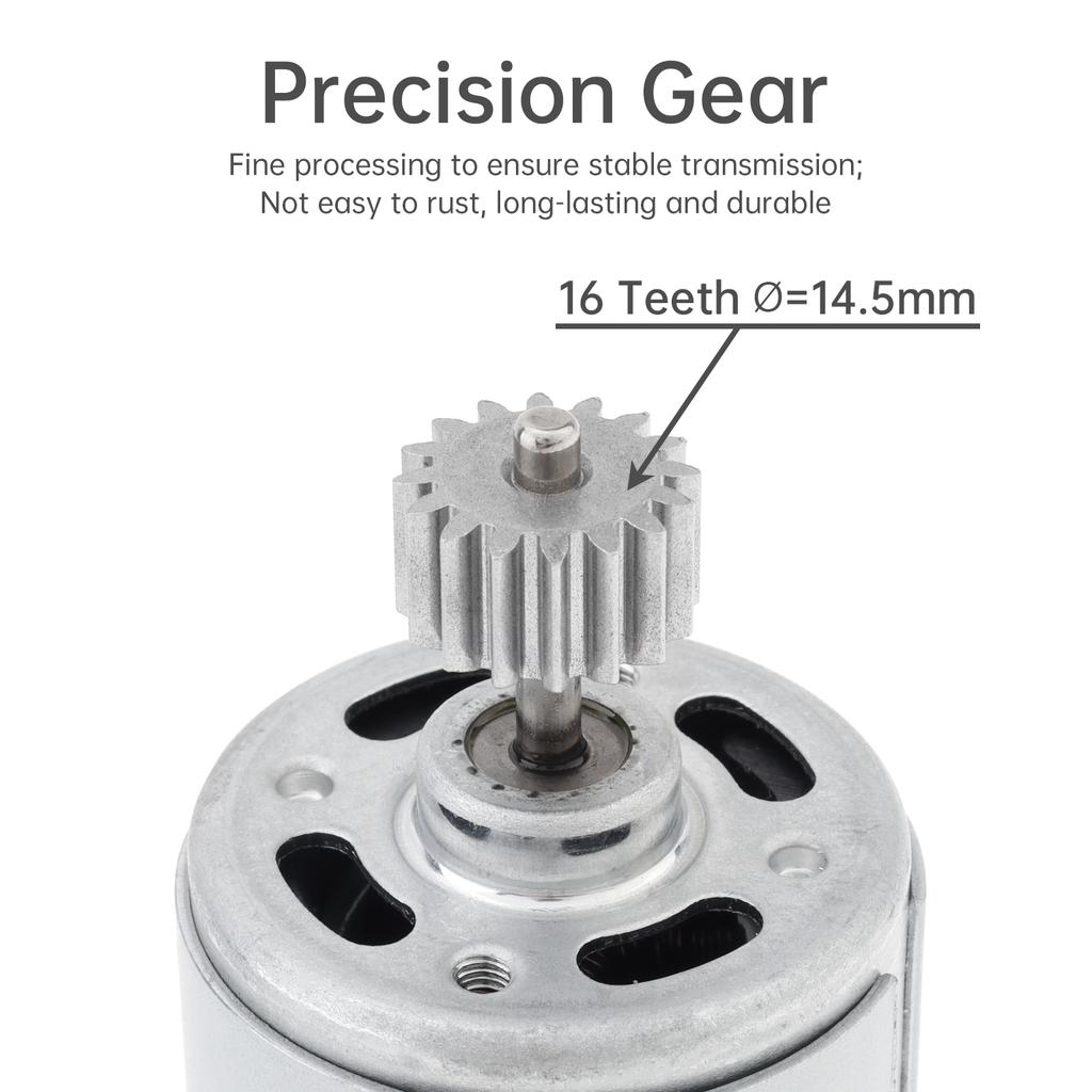 16 Teeth RS550 DC Motor 24V 25000RPM High Speed Electric Motor, Drive Engine Replacement for Electric Ride On Vehicles Upgrade