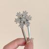 Christmas Rhinestones Snowflake Hair Clip Metal Broken Clips Gifts BB Clip  for Woman Girls