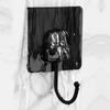20/1pcs Black Traceless Hooks Multifunctional Wall Strong Adhesive Hook Door KeyChain Clothes Hook Bathroom Kitchen Accessories