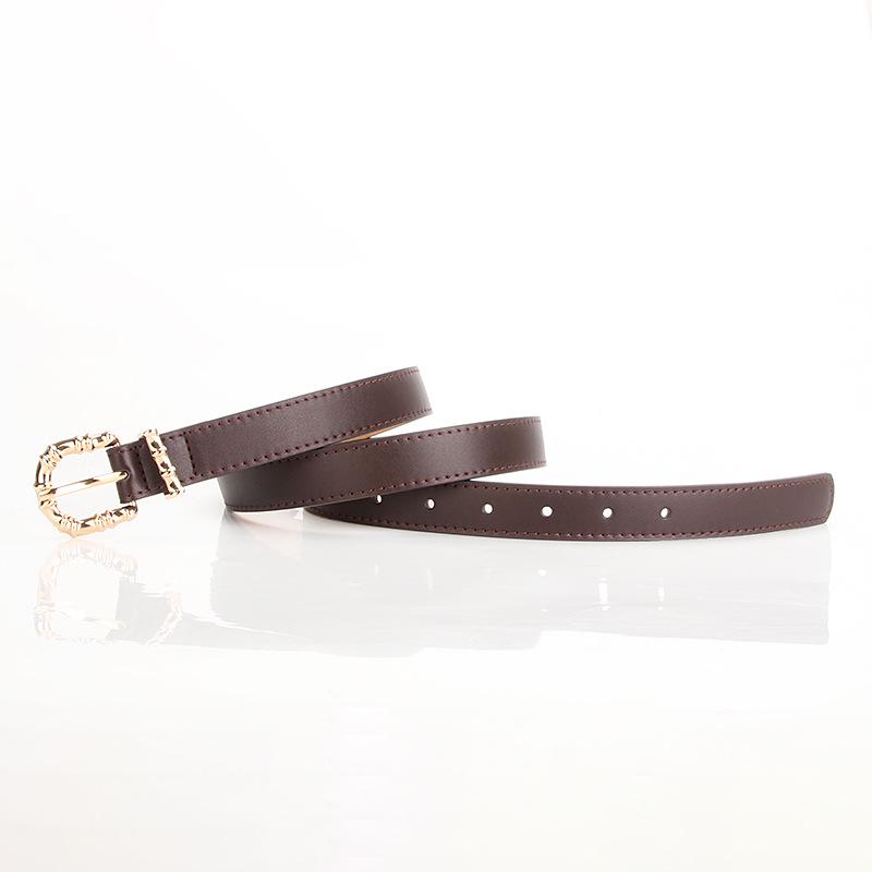 Versatile Women's Leather Belt with Alloy Pin Buckle for Jeans and Suit Pants