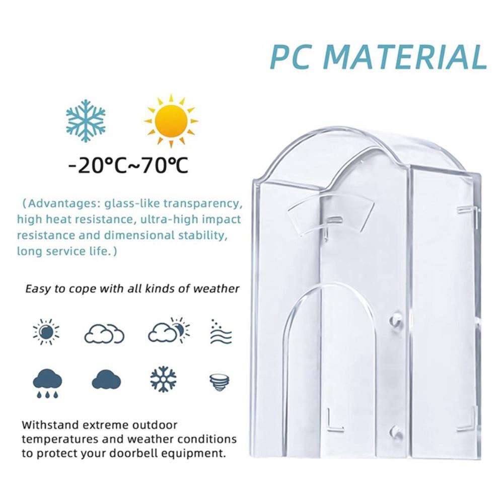 Transparent Doorbell Cover For Outdoor Doorbell Waterproof Wireless Doorbell Bell Button Rain Cover Doorbell Box