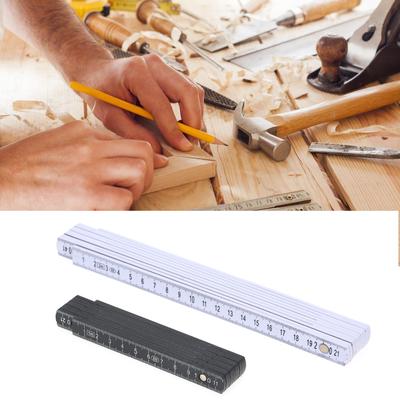 Règles pliantes en dix parties coulissantes de 2M, 6,6 pieds, pliables, polyvalentes, pour la lecture à l'intérieur, règle de charpentier