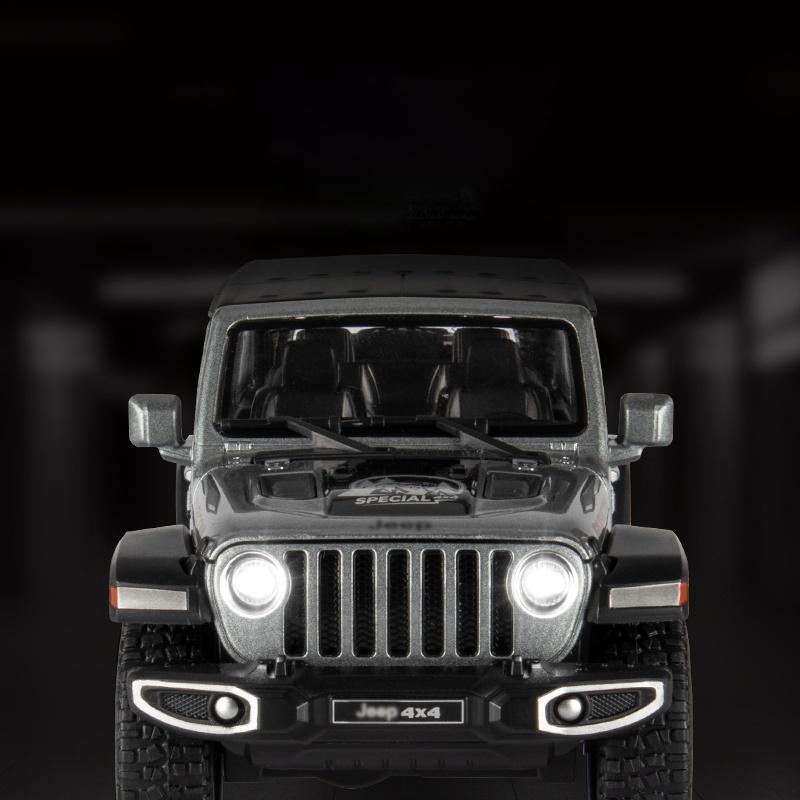 1/22 Jeeps Wrangler Rubicon Alloy Diecasts & Toy Vehicles Metal Toy Car Model Sound and Light Pull Back Collection Kids Toy Gift