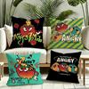 Angry TTomato Anime Cushion Cover Reversible Plush Pillow Cover Soft Fluffy Home Decor for Sofa Bedroom