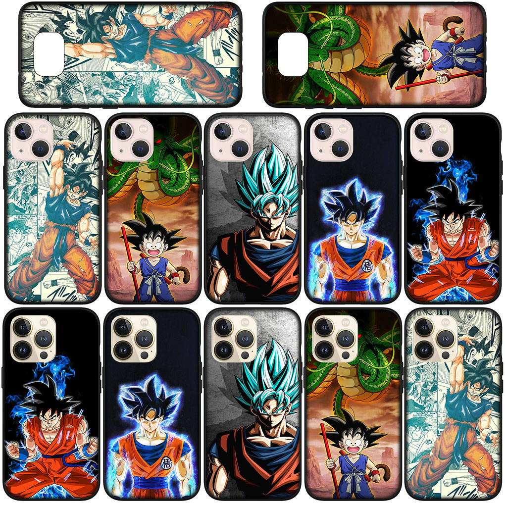 for Samsung Galaxy S24 S23 iPhone 16 15 14 Xiaomi Redmi Note 13 12 11 10 8 Plus 9 Pro Max X XR 14C Phone Case Anime Dragon Ball Goku OPPO Huawei Cover