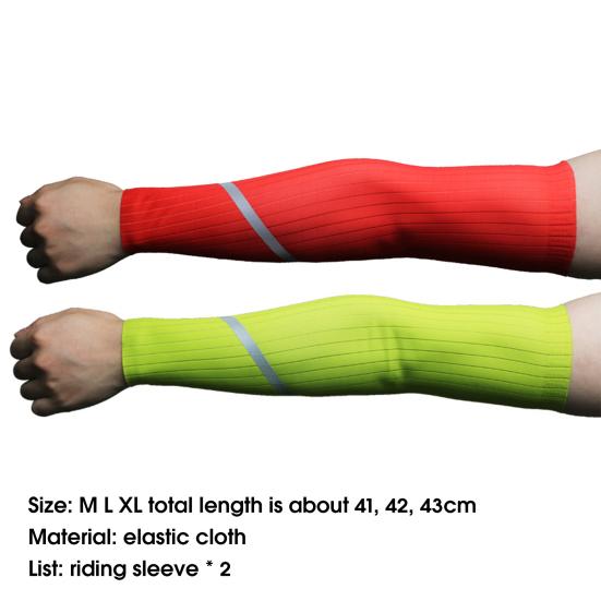 1 Pair Unisex Cycling Arm Sleeves High Elasticity Relieve Muscle Fatigue Lightweight Arm Protection Sleeves for Riding