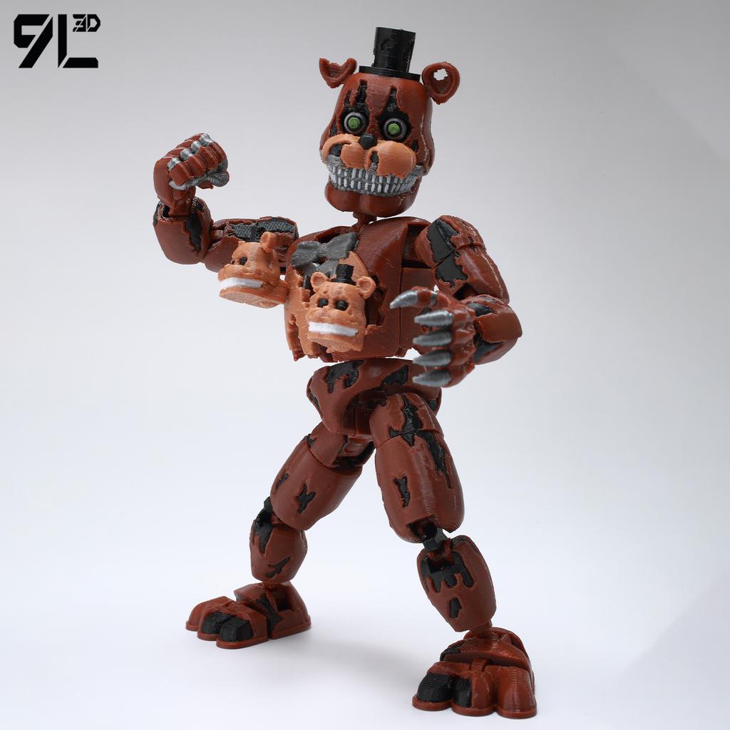 9L3D Imprimé Nightmare Freddy Titan13 FNAFs L'Harem de Minuit de l'Ours Five Nights Articulation Mobile Amovible Périphérique de Jeu Jouet pour Garçon