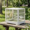 Square Bird Cage Lightweight with Slide-out Tray Lockable for Budgies