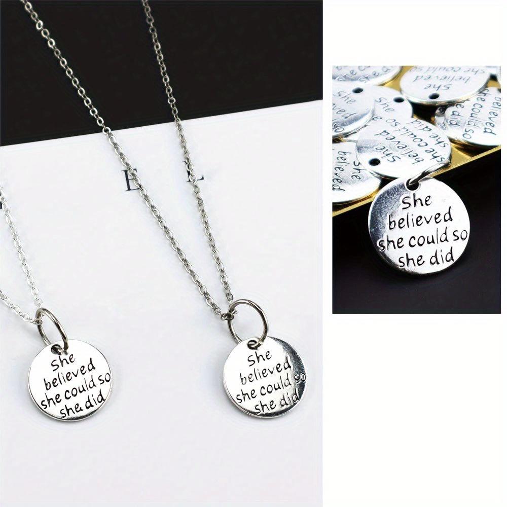 6/12/18pcs alloy. She believed she could make letter pendants, so she made a DIY information pendant,