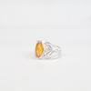 Citrine Gemstone 925Sterling Silver Jewelry Statement Ring For Mother's Day Gift CZR-3-3