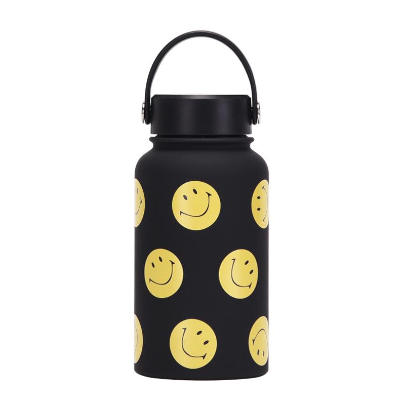 650Ml Thermos Cup Wide Mouth Portable Vacuum Children'S Student Sports Kettle Outdoor Printing Water Cup
