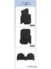 Black Nylon Wear-Resistant Floor Mats for SAIC Volkswagen Teramont Pro-25