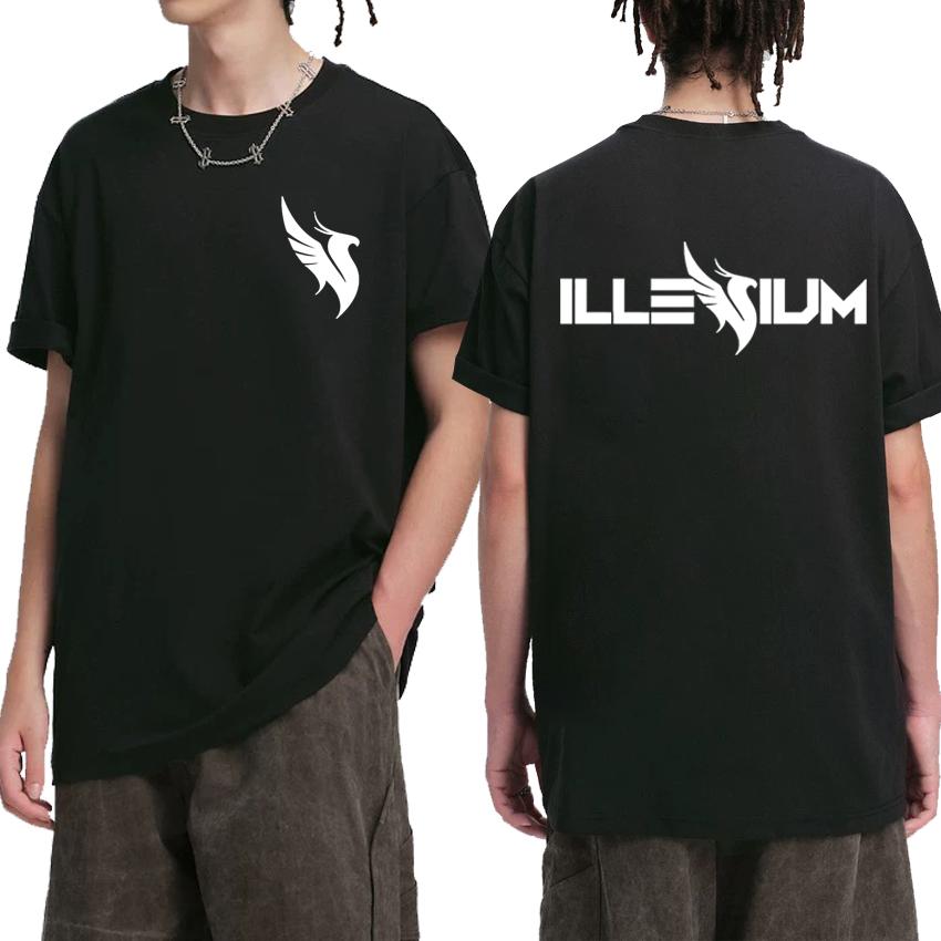High Quality Illenium Dj Music Double Sided Printed Short Sleeve T-shirts 2025 Men Women Trend Casual T Shirt Unisex Cotton Tops