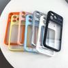 New Candy Color Clear Large Window Case for For Iphone 17 16 1 Pro Max Camera Protection Shockproof Transparent Acrylic Hard Cover