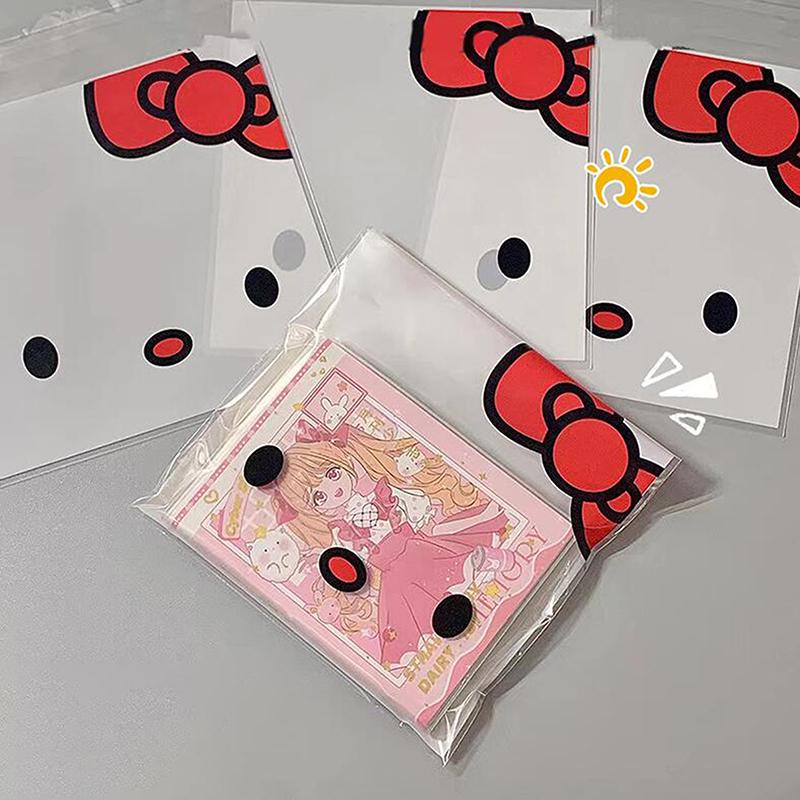 100Pcs Plastic Printed Storage Bag Hello Kitty Kawaii Cute Pochacco Sealed Bag Note Packaging Cartoon Self-Adhesive Gift Bag