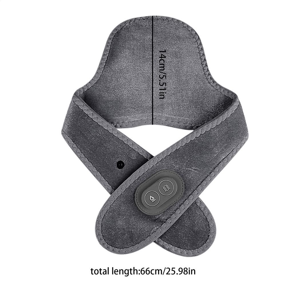 

Neck Warmer Heating Pad Rechargeable 3 Temp Massager Electric Neck Wrap Heating Pad For Muscle Soreness Stiffness Relaxation Men сірий колір