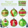 Pack of 12 Christmas Decorations Hand-painted Electroplated Plastic Christmas Ball Christmas Tree Pendant Holiday Decorations