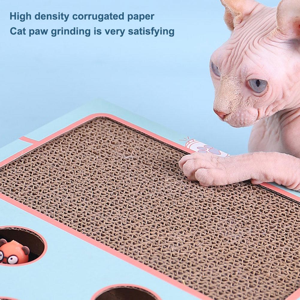 Whack-a-Mole Cat Scratching Board Toy Cat Toy Grinding Claw Rest Play Funny Cat Interactive Multifunctional Cat Supplies