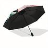1pc Floral Garden Automatic Open/close Folding Compact Umbrella, 8-Rib Sturdy Canopy, Lightweight Portable, Everyday Use, Gift, Outdoor Umbrella, Trav