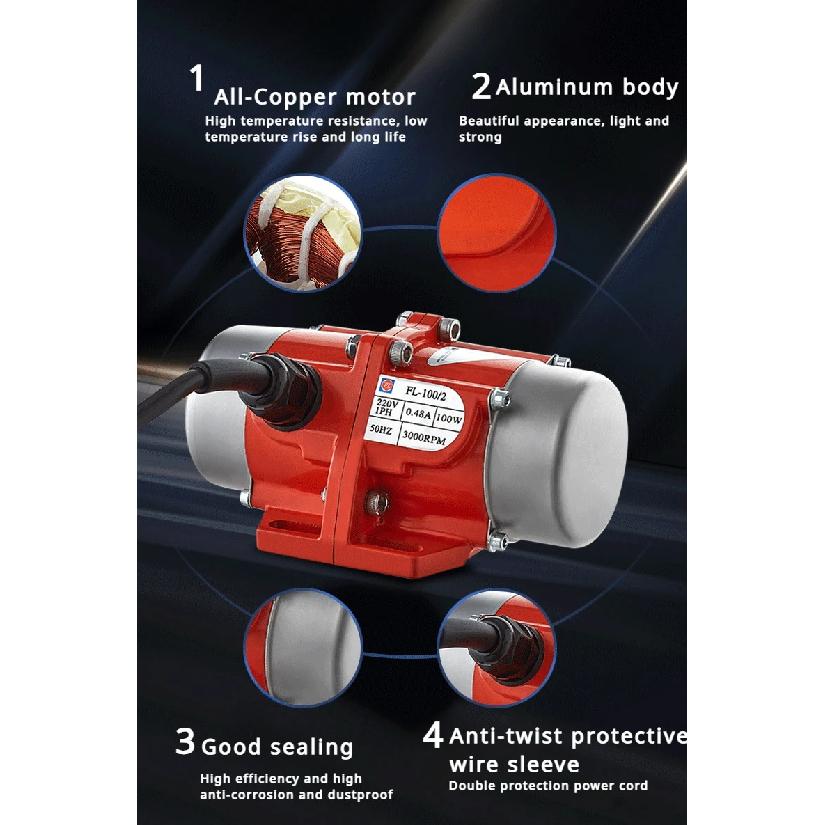 FL series 15W-120W Single/ three-phase vibration motor vibration motor small vibration motor small vibrator 220/380V