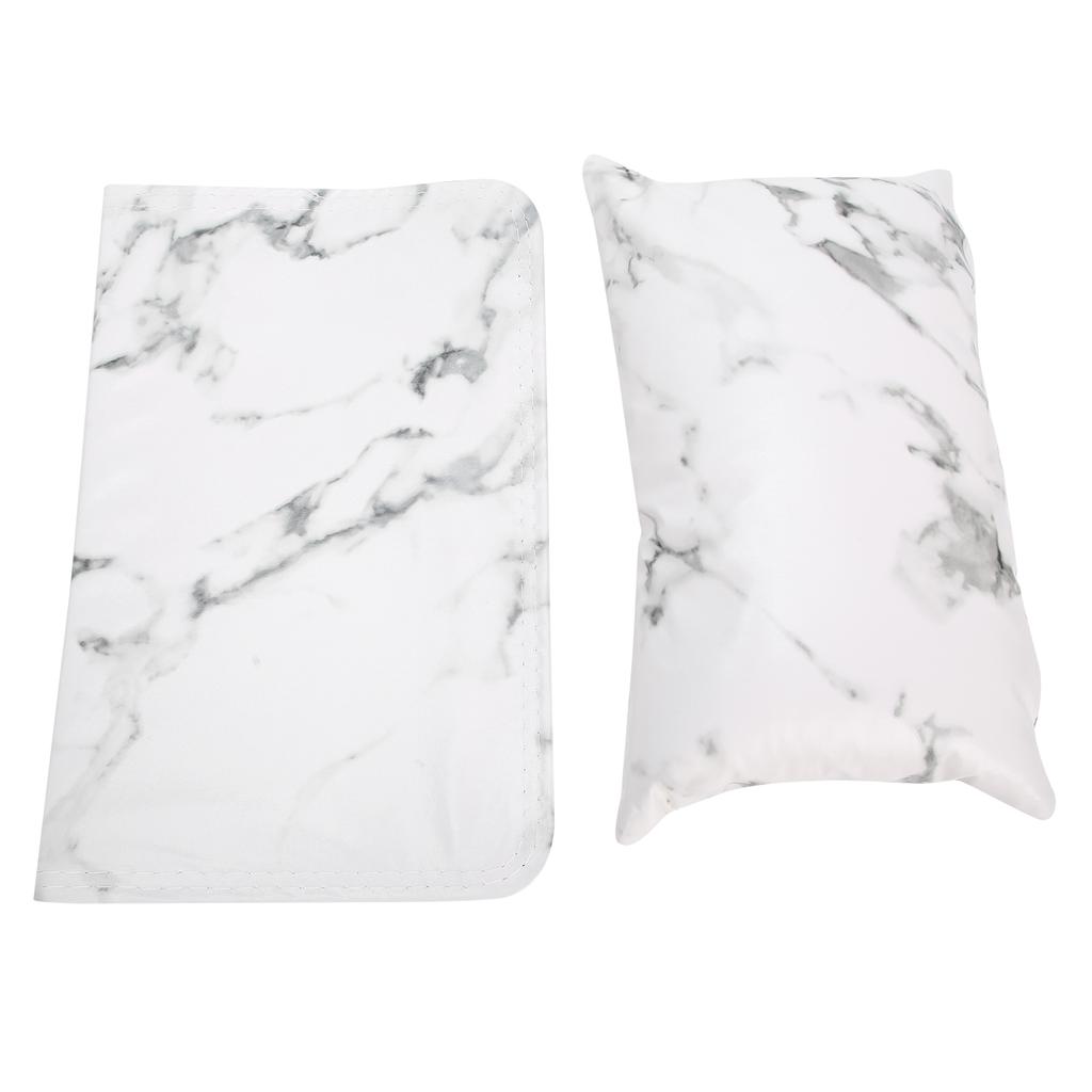 Marbling Nail Art Hand Pillow PU Leather Washable Folding Table Pad Hand Rest Mat