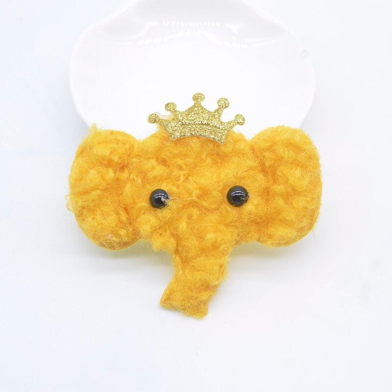 6 buc. aplicații de elefant căptușite cu pluș, cusut pe albume de însemnări, accesorii pentru meserii plane, petice pentru decorațiuni