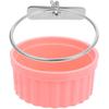 BESPORTBLE Bird Feeder Bowl Set Stainless Steel for Parrots Cats Dogs Small Pet Feeding Slip Pink
