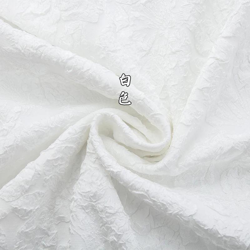 160x50cm Vintage Relief Lily Jacquard Fabric For Women's Dresses, Princess Dress Children's Clothing Handmade DIY Fabric TJ10253