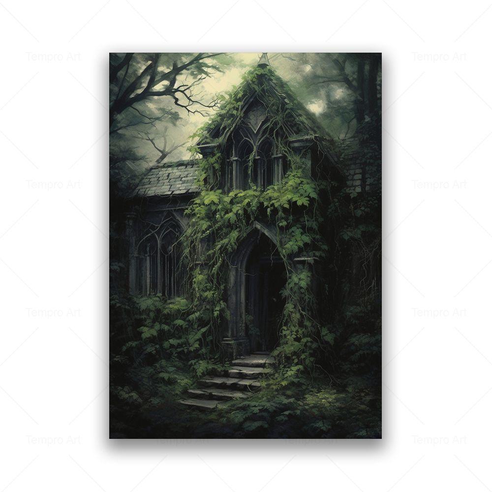 

Природа восстанавливает принты унылые постеры, винтажные заросшие ботанические холсты, картины, темные академические настенные панно, декор для гостиной 21x30cm No Frame