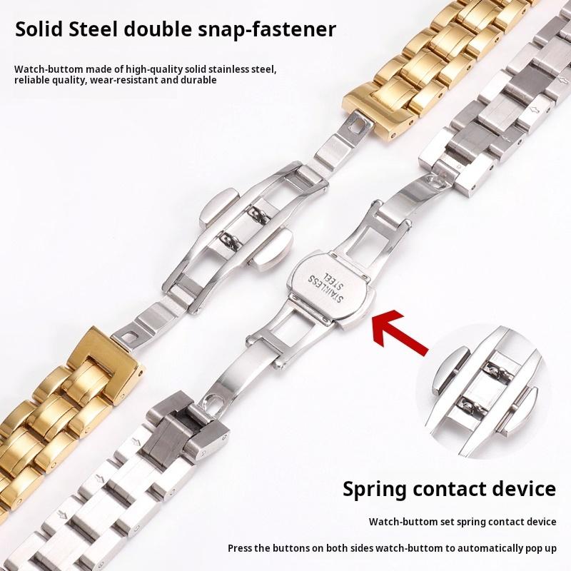 Dla każdej marki 10mm 12mm 14mm 15mm 16mm 17mm 18mm Stal nierdzewna Pasek do zegarka Damska Metalowa bransoleta Pasek damski Akcesoria