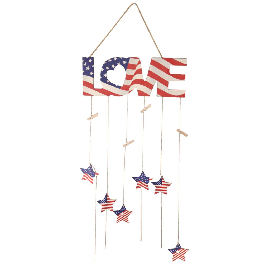 Independence Day Wooden Door Plate  Day Home Party Layout Props Door Hanging