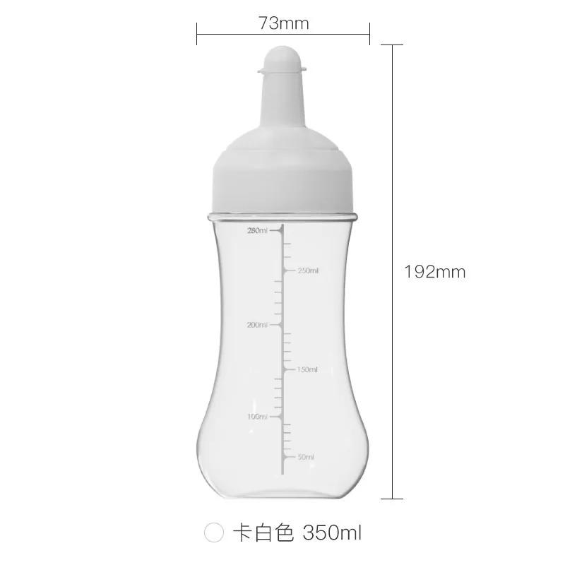 

350ML Leak-Tight Single-Nozzle Squeeze Bottle Easy Refill & Dispense for Kitchen Condiment Sauce Dressing Storage Container белый