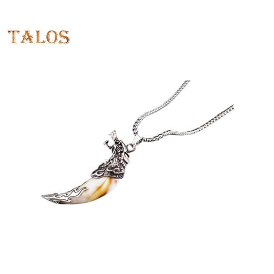 

Мужское ожерелье в форме зубов волка, кулон в стиле панк, легкие гальванические украшения на шею, повседневное ожерелье для вечеринок и свиданий A